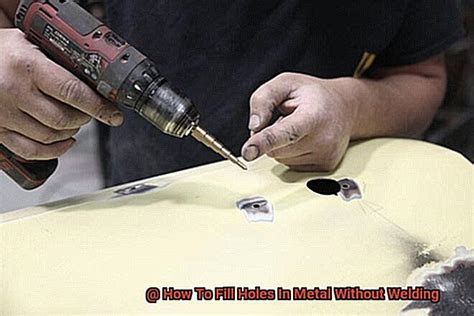 patch sheet metal without welding|how to fill metal holes.